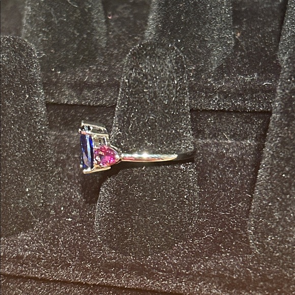Elegant Blue and Purple Women's Ring 925 silver - Picture 5 of 9